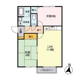 メゾン・メルヴェーユ【1階】の間取り