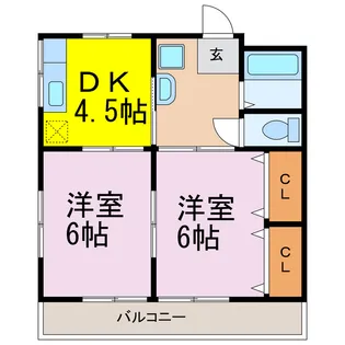 高橋アパート【2階】の間取り