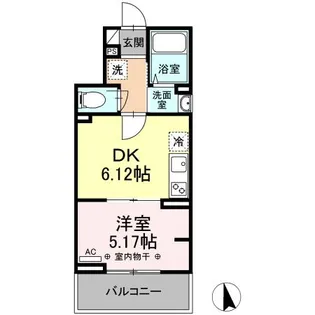 エクセリア中央【3階】の間取り