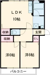 コーポ南生駒【4階】の間取り