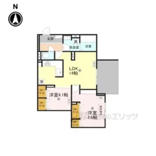 ウエスタンハイツ19【1階】の間取り