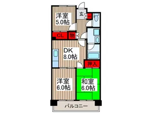 ロイヤルヒルズ池田【4階】の間取り