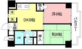 ウイングシティ立花【3階】の間取り
