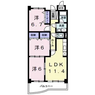 メゾン・ユーカリ【5階】の間取り