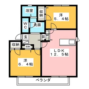 カテリーナ B棟【2階】の間取り