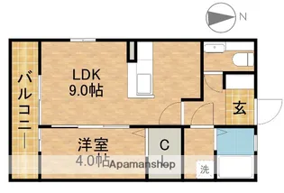 ドエル志都呂B【1階】の間取り