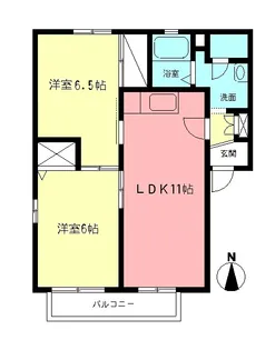 ビューテラス緑ヶ丘【2階】の間取り
