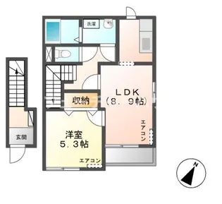 シャルムオーヴェスト【2階】の間取り