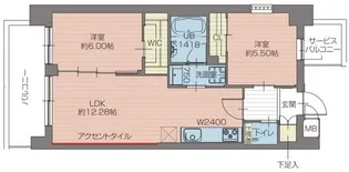 プレジオ北綾瀬ASIAN【2階】の間取り