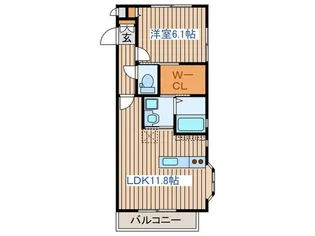 コンフォートソアーヴェ【2階】の間取り