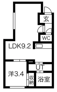 ecoa厚別中央【3階】の間取り