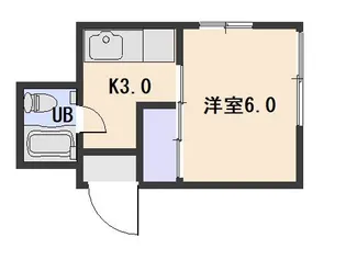 福島コーポ【3階】の間取り