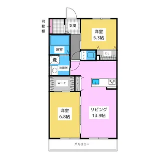 シャルマン港東通【2階】の間取り