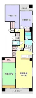 マルソ松ケ谷【4階】の間取り