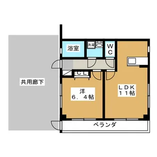 エステート奥住【2階】の間取り
