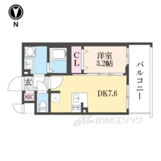 ファステート京都ステーションウォズ【7階】の間取り