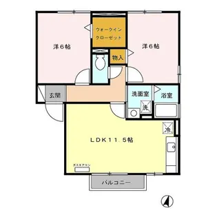 シャルム矢沢 A/B【2階】の間取り