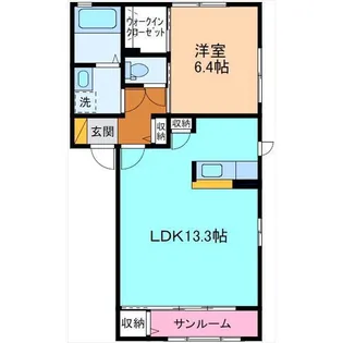 グランドゥールB棟【2階】の間取り