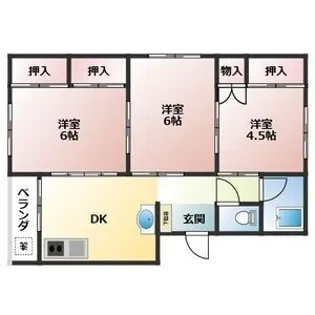 クイーンズガーデン【3階】の間取り