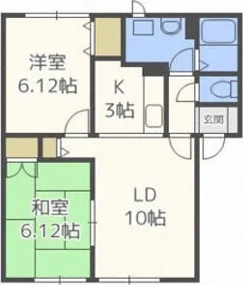 ハイセレールつばき【2階】の間取り