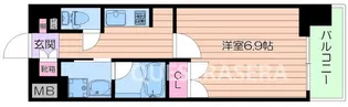 クレビオス梅田北【7階】の間取り