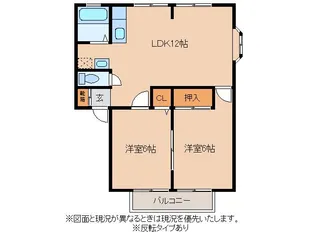サンビレッヂ観音台C【1階】の間取り