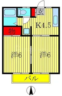 グランドハイツコタケ【2階】の間取り