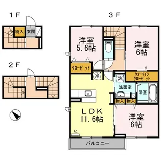 グランドールRS【3階】の間取り