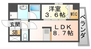 エールグラン吹田片山町【2階】の間取り