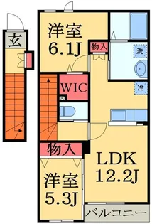 クレスト【2階】の間取り