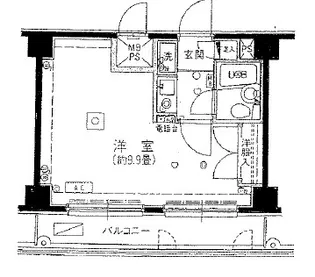 オーベル川崎【9階】の間取り