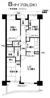 レ・シェーナ【4階】の間取り