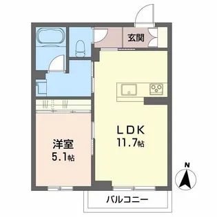 シャーメゾン南白土【1階】の間取り