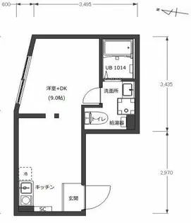 BASE三ツ沢下町【3階】の間取り