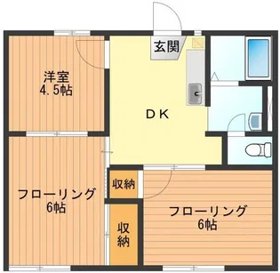 エリーハイツ中郷C【1階】の間取り