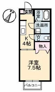ジェネス長束【1階】の間取り