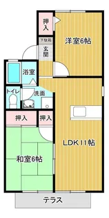 ヴェルデュール宮竹B棟【1階】の間取り