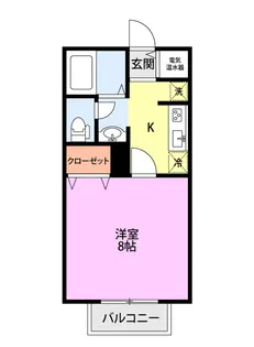 条南スクエアB棟【1階】の間取り