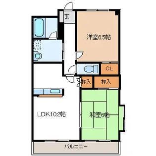 静岡県浜松市中央区入野町【マンション】の間取り