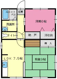 シティハイム カツマタ【2階】の間取り