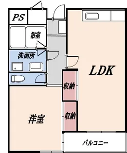 レスポワール弥生台B【1階】の間取り