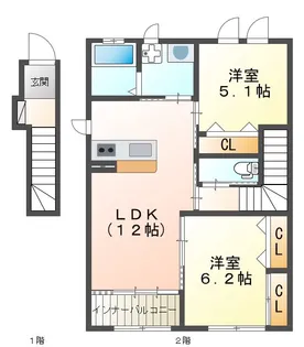 サザンアーブル【2階】の間取り