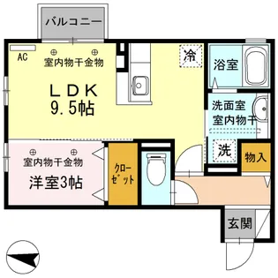 ウィークス【2階】の間取り