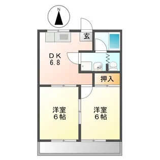 南郊シティハイツ【2階】の間取り