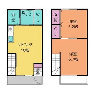 愛知県額田郡幸田町大字大草字山添【一戸建】の間取り