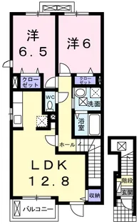 ネオハウスファイン「2LDK」【2階】の間取り