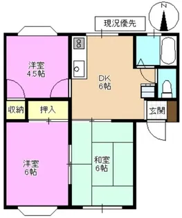 グリーンヒルB【1階】の間取り