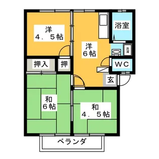 パナハイツ奈良【2階】の間取り