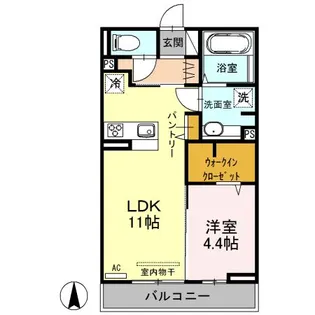 新潟県上越市西本町4【アパート】の間取り