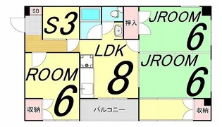 広島県広島市中区舟入南4【マンション】の間取り